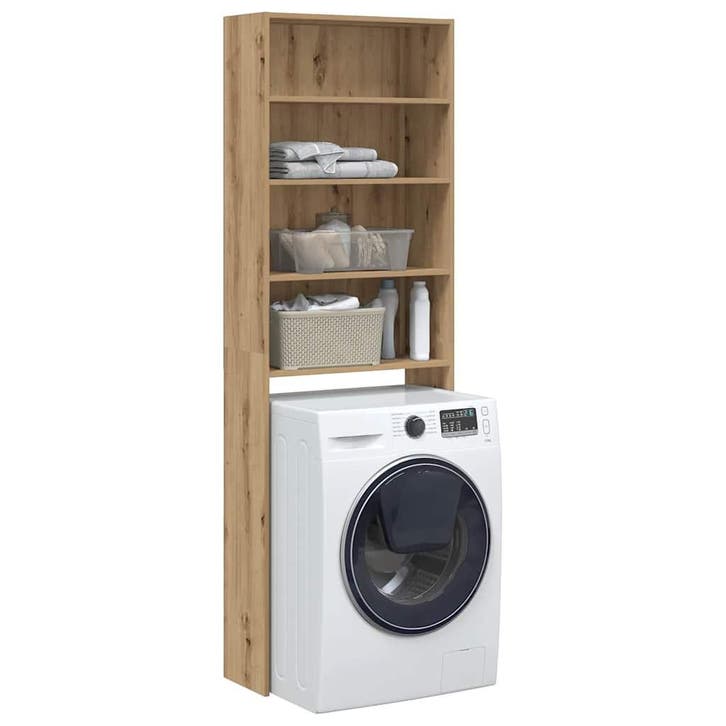 vidaXL Wasmachinekast 64x24x190 cm artisanaal eikenkleur, Elektronische apparatuur, Wasmachines, Nieuw, Verzenden