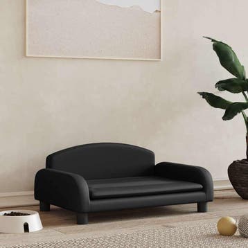vidaXL Hondenmand 70x45x30 cm kunstleer zwart, Verzenden, Nieuw
