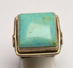Turquoise - Argent 925 - turquoise bleu - 9,53 g - Bague