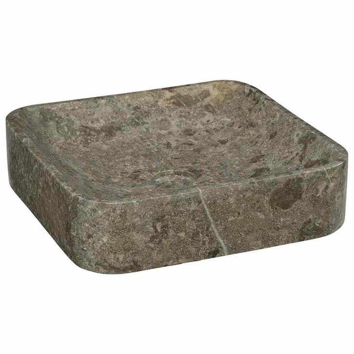 vidaXL Gootsteen 40x40x10 cm marmer grijs, Doe-het-zelf en Bouw, Sanitair, Nieuw, Verzenden