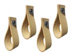 Set van 4 leren handgrepen, lussen, voor meubels, naturel, Doe-het-zelf en Bouw, Verzenden, Nieuw