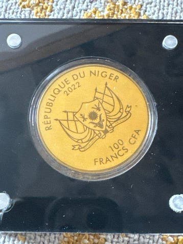 Niger. 100 Francs 5 Pounds Victoria 1839., 1/200 Oz (.999), Postzegels en Munten