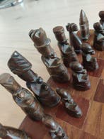 Schaakspel - Old African Chessboard - Hout