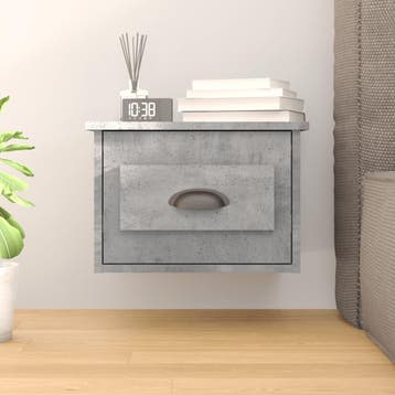 vidaXL Nachtkastje wandgemonteerd 41,5x36x28 cm betongrijs, Huis en Inrichting, Slaapkamer | Nachtkastjes, Verzenden, Nieuw