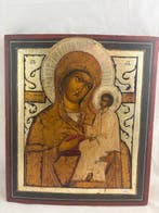 Icône - Mère de Dieu de Tikhvine - Bois, Antiquités & Art