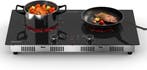 2 Zones Kookplaat 3200W Timer | Tweede Kansje | Compact &..., Minder dan 85 cm, Verzenden, 60 cm of meer, Keramisch