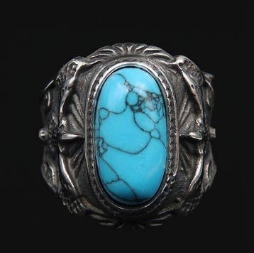 Howliet turquoise - Odins ravenen Vikingsignetring: