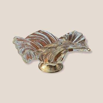 Kom - Zilver, Murano-glas - zilveren centrestuk, Antiek en Kunst, Antiek | Zilver en Goud
