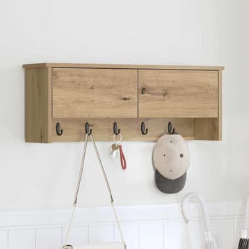 vidaXL Wandgemonteerde kapstok Muurmontage Artisan Eiken, Verzenden, Nieuw