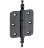 Kogellagerscharnier 89x89 ronde hoek vaas mat zwart