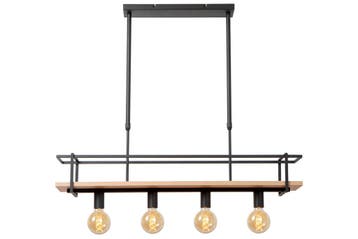 Hanglamp Lucide MILONGA -  - 4xE27 - Zwart, Verzenden
