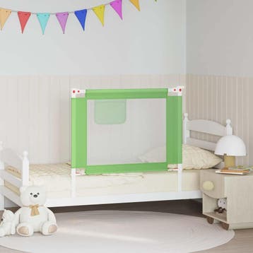 vidaXL Bedhekje peuter 90x25 cm stof groen, Verzenden