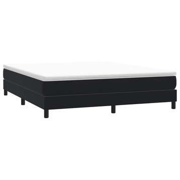 vidaXL Boxspring zonder matras fluweel zwart 180x210 cm, Huis en Inrichting, Slaapkamer | Bedden, Verzenden, Nieuw