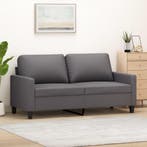 vidaXL Tweezitsbank / zetel 140 cm kunstleer grijs, Verzenden, Nieuw