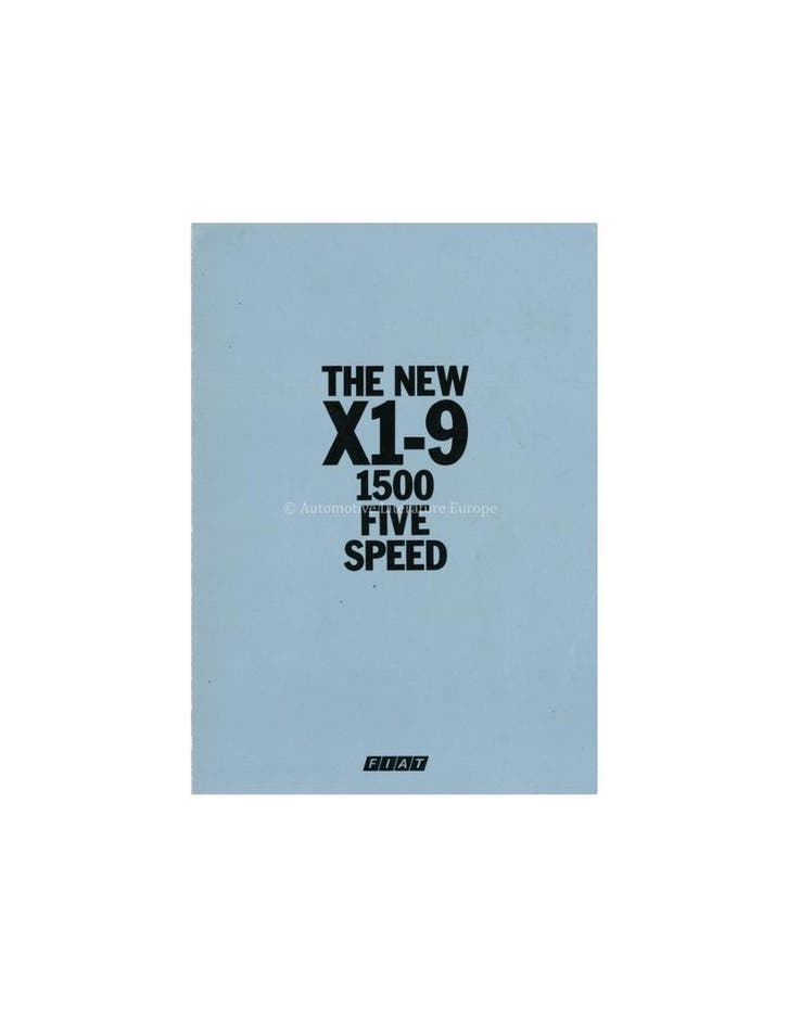 1979 FIAT X1-9 BROCHURE ENGELS, Livres, Autos | Brochures & Magazines