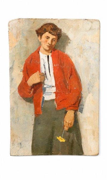 Romanian School (dated 1951) - Expressive Portrait Study of