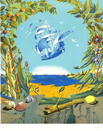George Sprio (1909-1984) - Bateau en haute mer