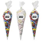 Fako Bijoux - 50x Cellofaan Puntzakken 30x16cm + 60 Stickers, Diversen, Cadeauverpakkingen, Verzenden, Nieuw