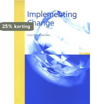 Implementing change 9789059311275 L. Pater, Verzenden, L. Pater