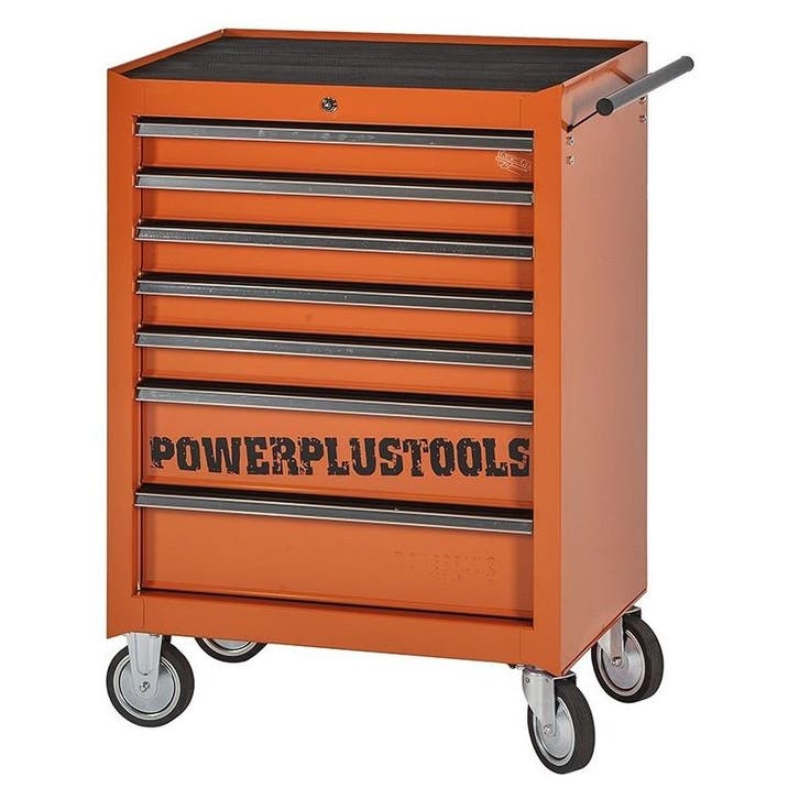 Gereedschapswagen oranje 7 laden leeg met quick lock, Doe-het-zelf en Bouw, Werkbanken, Ophalen of Verzenden