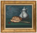 Nederlandse school (XX) - Stilleven met kan en krentenbrood