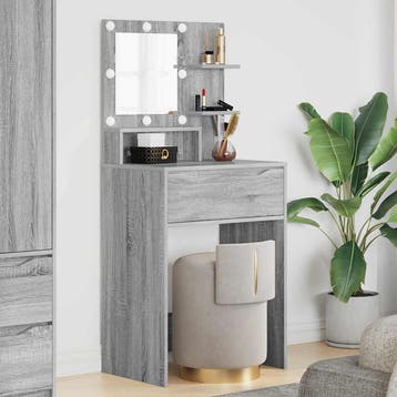 vidaXL Slaapkamer Toilet Tafels Grijs Sonoma 80 x 39,6 x 135, Huis en Inrichting, Verzenden, Nieuw
