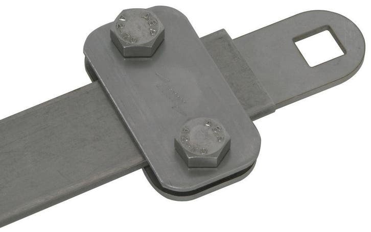 Dehn Roestvrij Staal Klemstuk Met Vierkant Gat D 11mm Voor, Doe-het-zelf en Bouw, Elektriciteit en Kabels, Verzenden