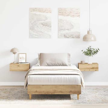 vidaXL Bedframe zonder matras 90x200 cm spaanplaat, Verzenden, Nieuw