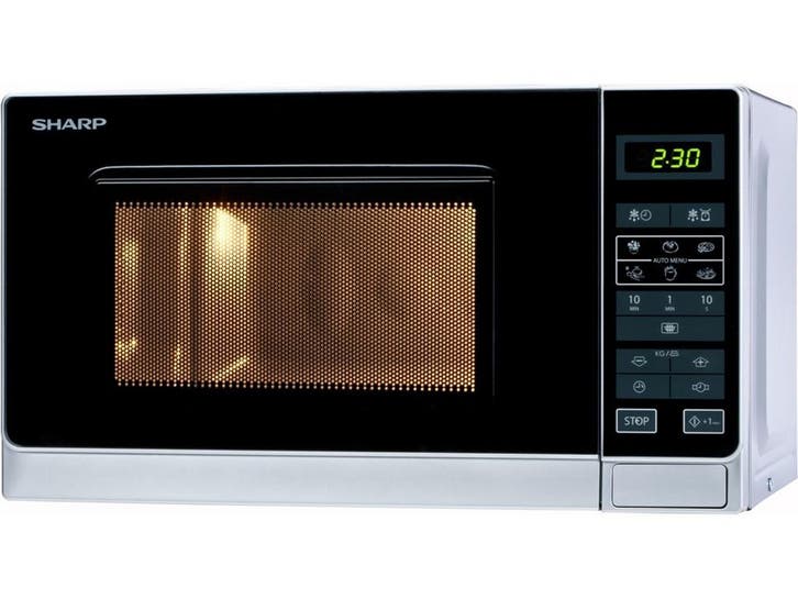 Sharp R-242 INW - Solo Magnetron - 800W - 20L - Wit, Elektronische apparatuur, Microgolfovens, Zo goed als nieuw, Verzenden