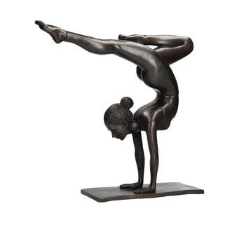 Figurine - Ballerina art - yoga - Bronze