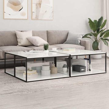 vidaXL Wandschappen 8 st 80x50x1,5 cm bewerkt hout hoogglans, Huis en Inrichting, Woonaccessoires | Wandplanken en Boekenplanken