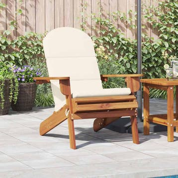 vidaXL Tuinstoel Adirondack met kussens massief acaciahout, Verzenden