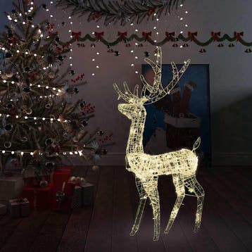vidaXL Kerstversiering rendier 140 LEDs 128 cm acryl, Verzenden, Nieuw