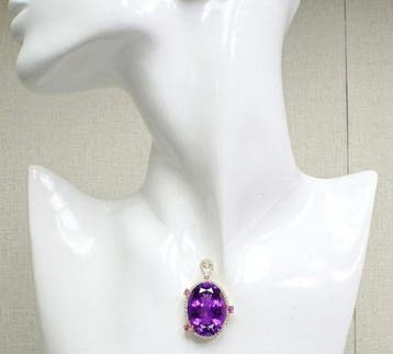 Pendentif - 18 carats Or jaune - 25.15ct. tw. Améthyste -