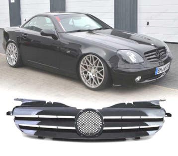 CALANDRE MERCEDES CLASSE SLK R170 COUPE 96-04 LOOK SPORT NOI, Verzenden