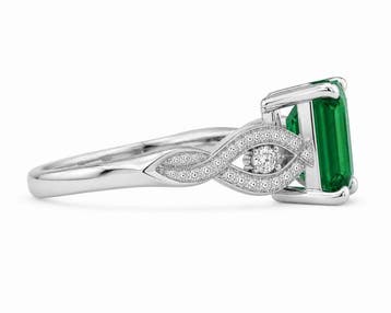 Sans prix de réserve - Bague Argent - 6.10ct. tw. Émeraude -, Bijoux, Sacs & Beauté