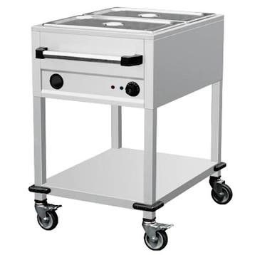 Bain-Marie Wagen | Elektrisch | 2x 1/1 GN | 30°C/110°C |, Verzenden