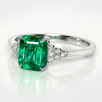 Zonder minimumprijs - Ring - 14 karaat Witgoud, IGI 1,65 ct, Nieuw