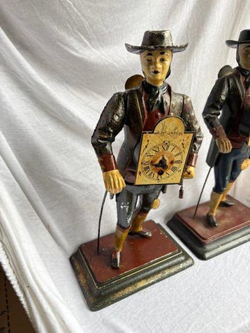 Zwarte Woud Clockman klok (2) - Aluminium - 1940-1950