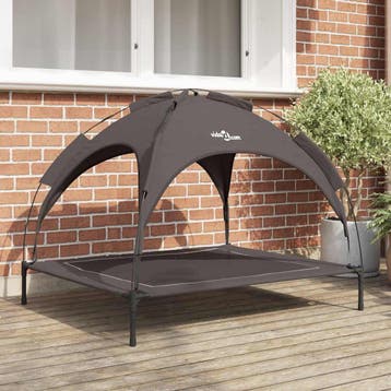 vidaXL Hondenbed 104 x 86 x 84,5 cm Staal Bruin, Verzenden, Nieuw