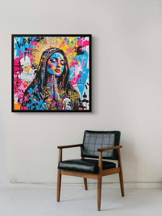 Nina Nox - Mary in Prayer XL, Antiquités & Art, Art | Peinture | Moderne