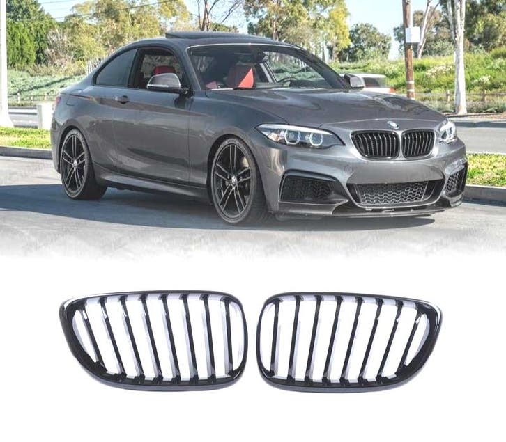 CALANDRES BMW F22 F23 LOOK M 14-15 NOIR BRILLANT, Autos : Pièces & Accessoires, Carrosserie & Tôlerie, Envoi