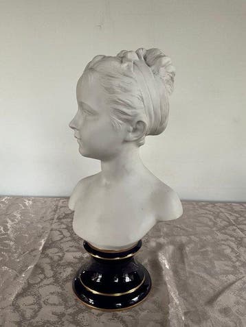 Camille Tharaud - Buste, Fille Brongniart - 41 cm - Biscuit