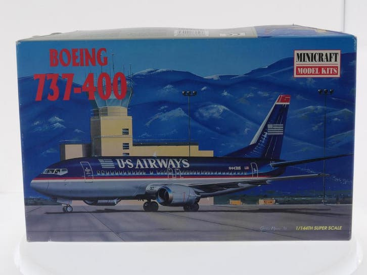 Schaal 1:144 Minicraft 14448 Boeing 737-400 US Airways Re..., Hobby en Vrije tijd, Modelbouw | Vliegtuigen en Helikopters, Nieuw