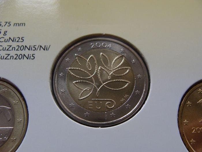 Finland. Year Set (BU) 2004 Moomin (incl. de 2 Euro, Postzegels en Munten, Munten | Europa | Niet-Euromunten