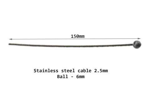 Staalkabel met kogel vormige eindafwerking, Tuin en Terras, Overige Tuin en Terras, Verzenden