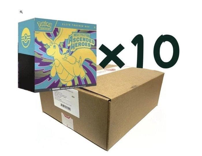 Pokémon - SEALED CASE Ascended Heroes ETB Display - 10x, Hobby en Vrije tijd, Verzamelkaartspellen | Pokémon