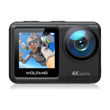 WOLFGANG Dual Color actiecamera 4K 60fps 24MP GA420 wifi..., Ophalen of Verzenden, Nieuw