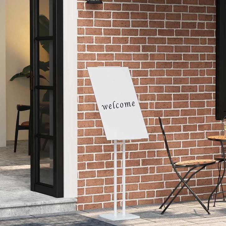 vidaXL Beursdisplays Wit 26,5 x 26,5 x 150 cm Staal, Verzamelen, Merken en Reclamevoorwerpen, Nieuw, Verzenden