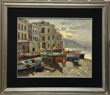 Mario Irace (1951), Attr. - Alba a Marina di Sorrento